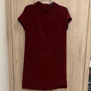Theory Rich Burgundy Mini Dress